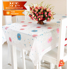 Últimas design foshan plastic low price table cover pvc film